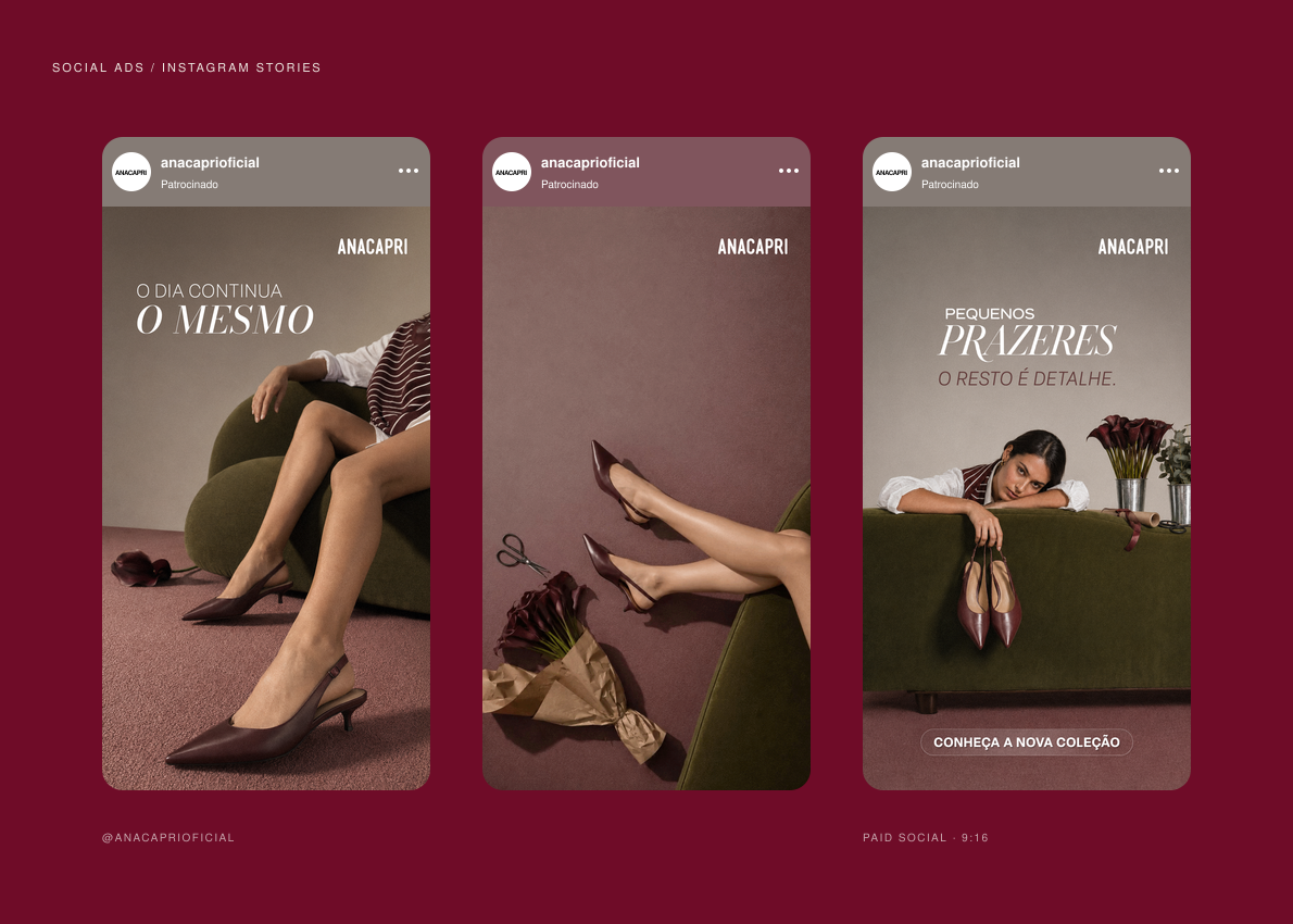 Stories patrocinados da campanha Anacapri
