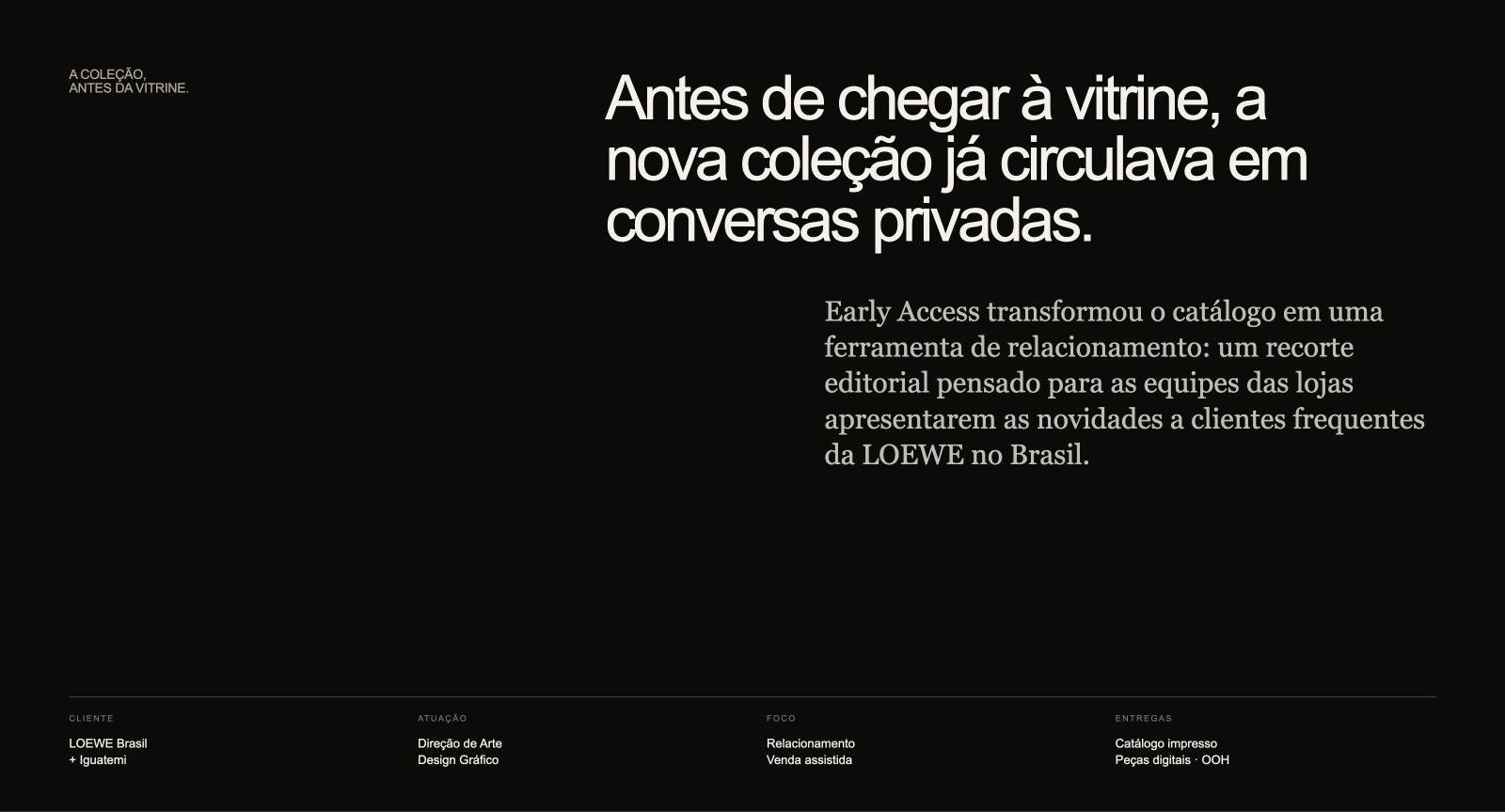 Apresentação da campanha LOEWE Early Access